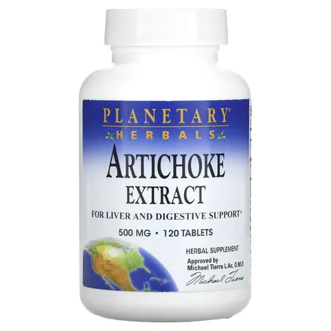 Planetary Herbals, Artichoke Extract, 500 mg, 120 Tablets – image 1