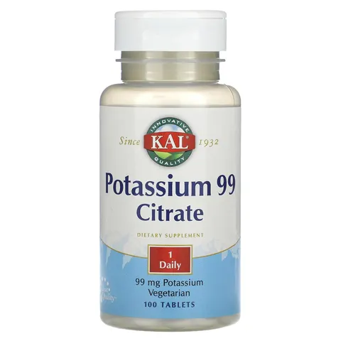 KAL, Potassium 99 Citrate, 99 mg , 100 Tablets – image 1