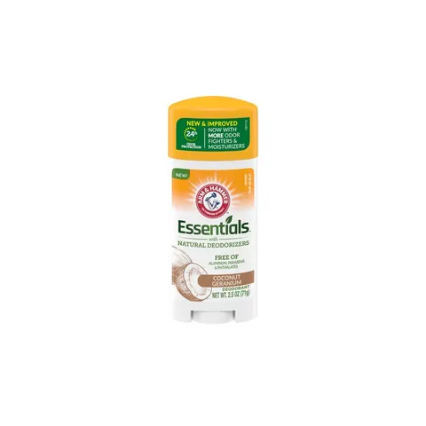 Arm & Hammer, Essentials with Natural Deodorizers, Deodorant, Coconut Geranium (71 g) – afbeelding 1
