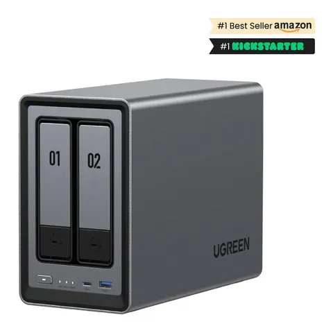 Ugreen NASync DXP2800 NAS System 2-Bay – Grau – Bild 1