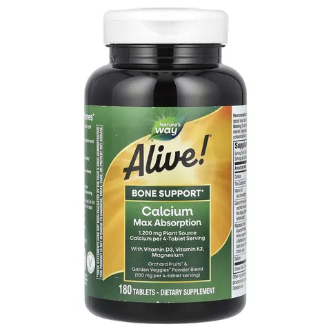 Nature's Way, Alive Calcium Max Absorption, 180 Tablets – image 1