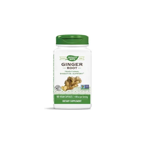 Nature's Way Ginger Root, 550mg x 180Veggie Caps – image 1