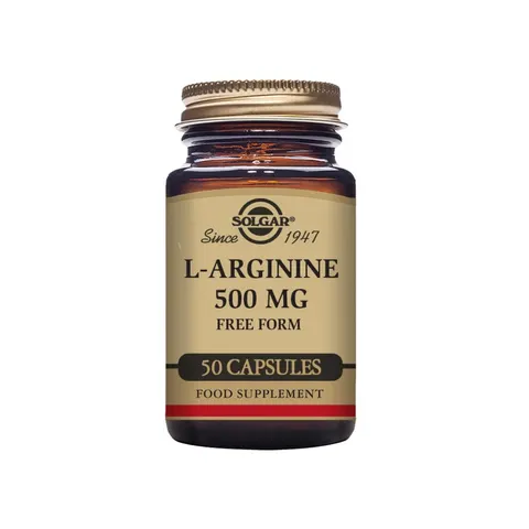 Solgar L-Arginine 500 mg 50 Vegetable Capsules – image 1