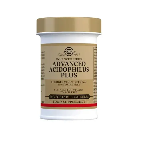Solgar Advanced Acidophilus Plus (Non-Dairy) Vegetable Capsules, 60 – image 1