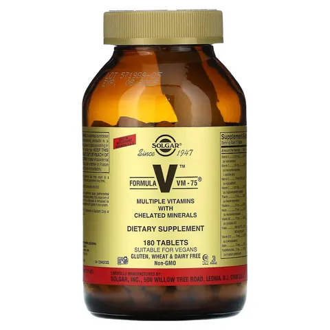 Solgar VM-75 Tablets, 180 – image 1