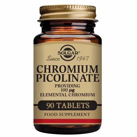 Solgar Cromo Picolinato 100 mg 90 Comprimidos – imagen 1