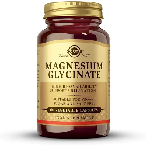 Solgar Magnesium Glycinate, 60 Vegetable Capsules – image 1