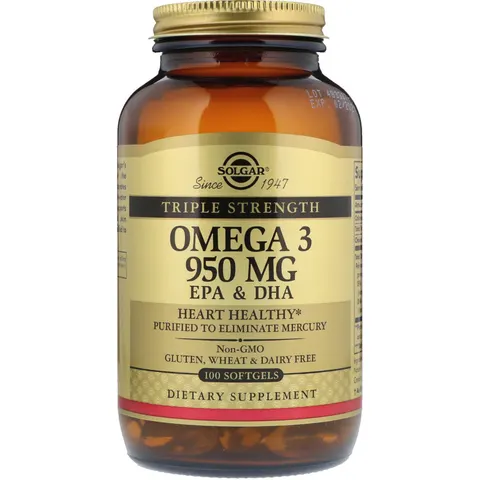 Solgar Omega 3 Triple Concentration 100 Softgels – image 1