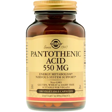Solgar, Pantothenic Acid, 550 mg, 100 Vegetable Capsules – image 1