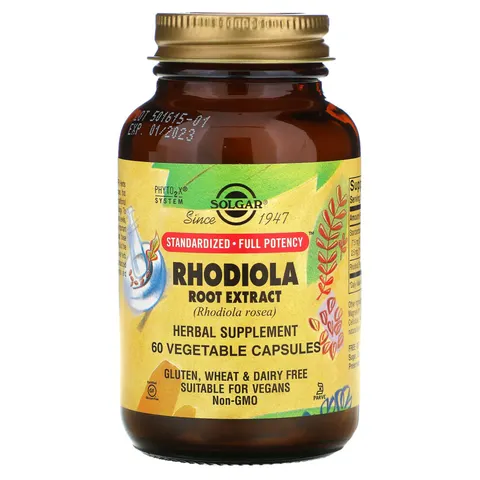 Solgar Rhodiola Root 60 Capsules – image 1