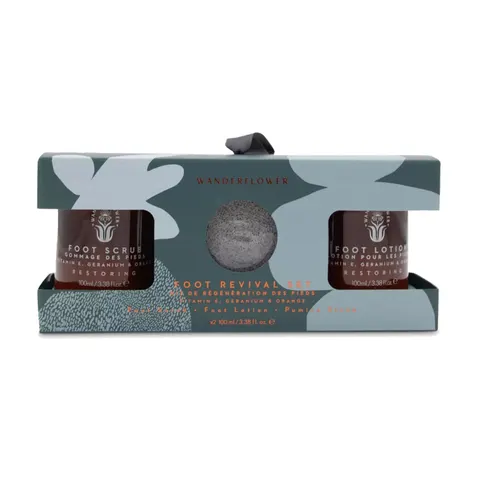 Wanderflower Foot Revival Gift Set Geranium & Orange – image 1