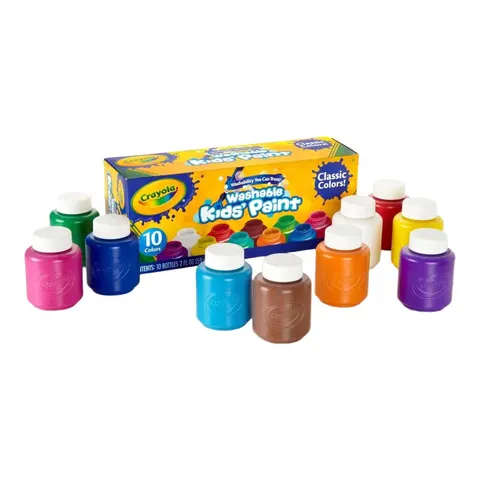 Crayola 10 Fl. met afwasbare verf – afbeelding 1