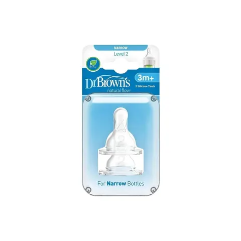 Dr Brown's Natural Flow® Options+™ Narrow Teat Level 2 Flow 2Pk – image 1
