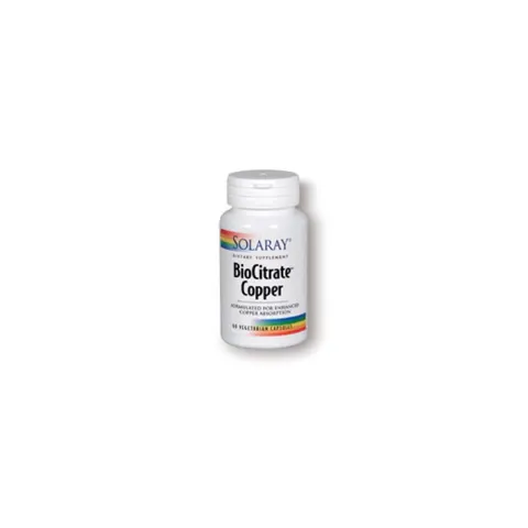 Solaray Copper Citrate 2 mg 60 Vegetable Capsules – image 1