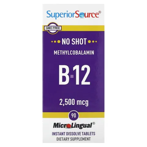 Superior Source, Methylcobalamin B-12, 2,500 mcg, 90 Instant Dissolve Tablets – image 1