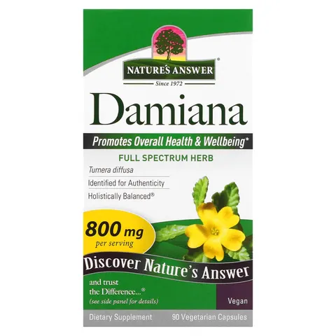 Nature's Answer, Damiana , 90 Vegetarian Capsules – image 1