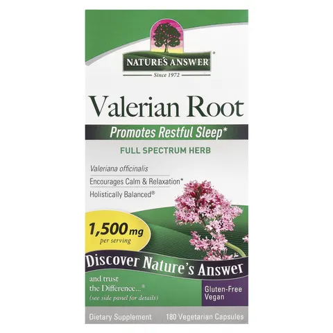 Nature'S Answer Valerian Root - 180 Vegetarian Capsules – image 1