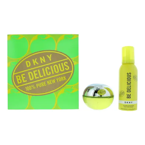 DKNY Be Delicious Gift Set EDP 100ml - Refreshing Shower Mousse 150ml – image 1
