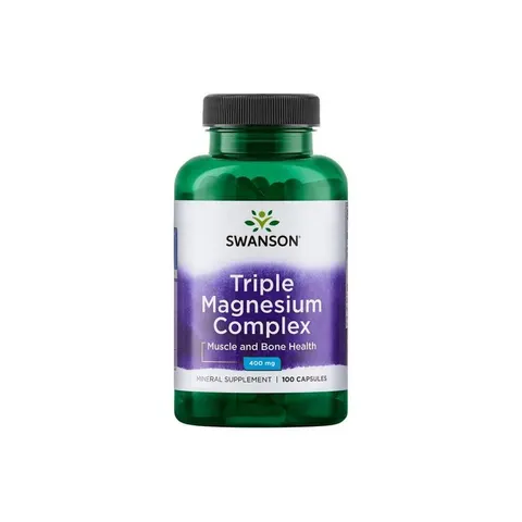 Swanson Triple Magnesium Complex, 400mg , 100 caps – image 1