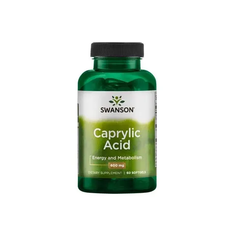 Swanson Caprylic Acid, 600mg - 60 softgels – image 1