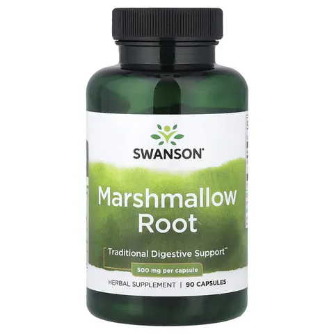 Swanson Marshmallow Root, 500mg - 90 caps – image 1