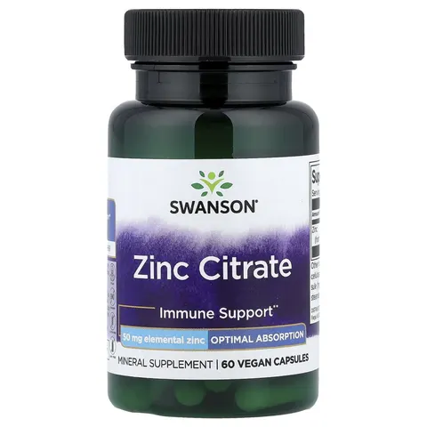 Swanson Zinc Citrate , 50mg - 60 caps – image 1