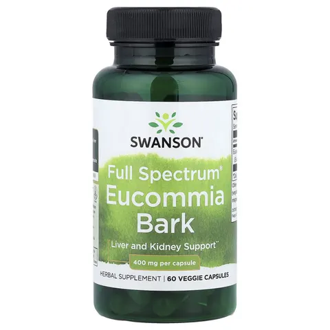Swanson Full Spectrum Eucommia Bark, 400mg - 60 vcaps – image 1