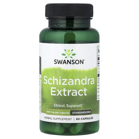 Swanson Schizandra Extract, 500mg - 60 caps – image 1