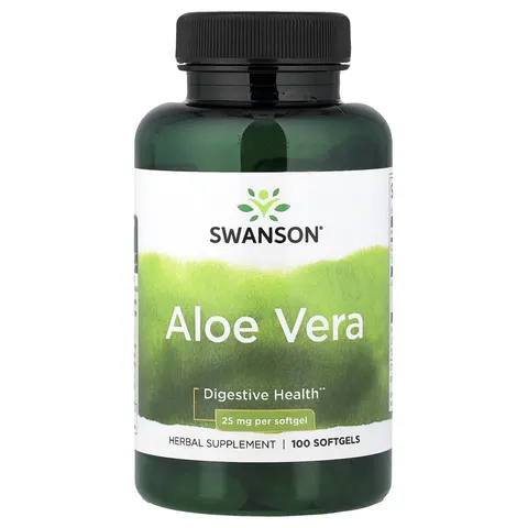Swanson Aloe Vera, 25mg , 100 softgels – image 1