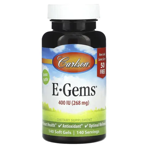 Carlson, E-Gems®, 268 mg (400 IU), 140 Soft Gels – image 1