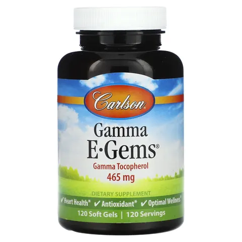 Carlson, Gamma E-Gems, 465 mg, 120 Soft Gels – image 1