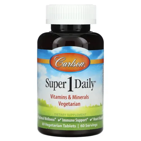 Carlson, Super 1 Daily, 60 Vegetarian Tablets – image 1