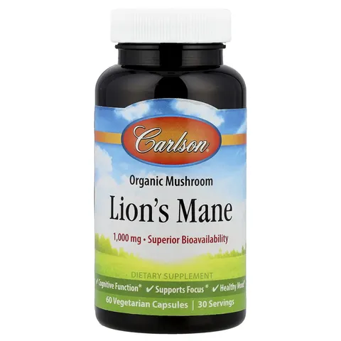 Carlson, Lion's Mane, 60 Vegetarian Capsules – image 1