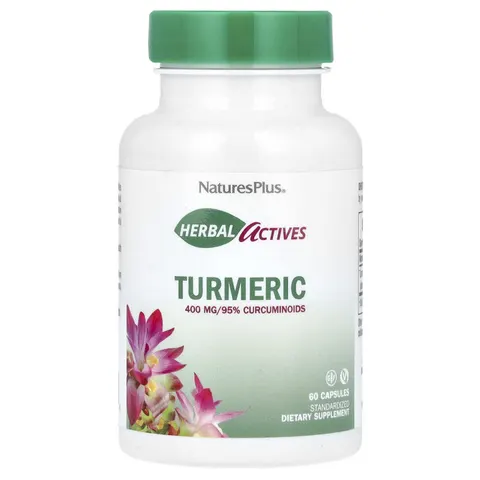 NaturesPlus Herbal Actives Turmeric 60 Capsules – image 1