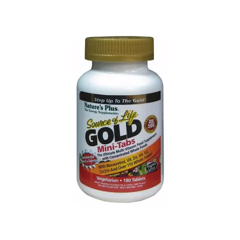 Natures Plus Source of Life GOLD, 180 Mini-Tabs – image 1