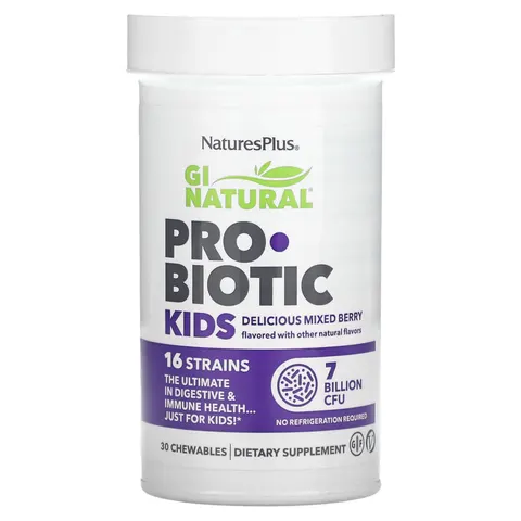 NaturesPlus GI Natural Probiotic Children 30 Chewable Tablets – image 1
