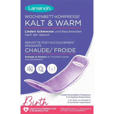 Lansinoh Wochenbettkompresse, kalt & warm – lila – Bild 1