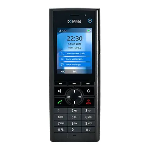Mitel 712DT Téléphone DECT robuste avec protection IP44 pour une utilisation polyvalente dans différentes zones de travail. – image 1