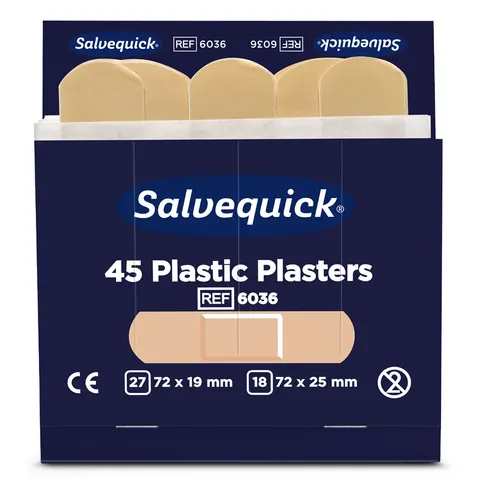 Pleisters Salvequick navulling plastic 6x 45 stuks – afbeelding 1