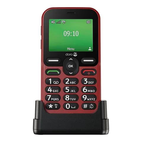 SIM Free Doro Leva E10 Mobile Phone - Red – image 1