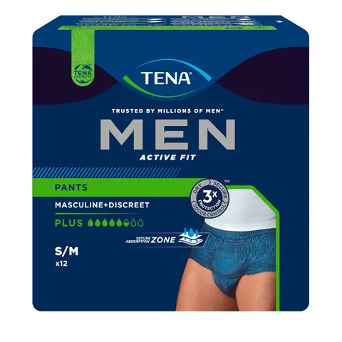 TENA MEN ACTIVE FIT PANTS PLUS S/M 4X12 St – Bild 1