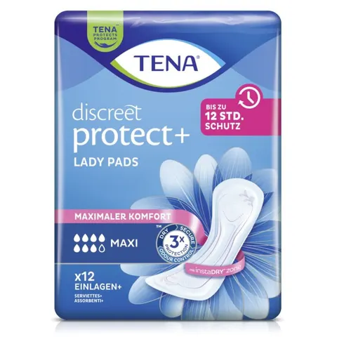 Tena Lady Discreet Inkontinenz Einlagen maxi 12x12 St Binden – Bild 1