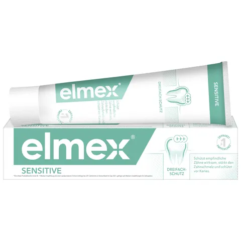 Elmex Sensitive Zahnpasta mit Faltschachtel – Bild 1