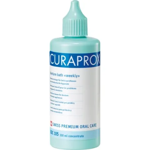 Curaprox BDC 105 Oplossing om protheses te reinigen Weekly 100 ml – afbeelding 1