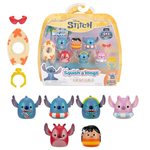 Squish-a-longs Disney Stitch Figures - 6 Pack – image 1