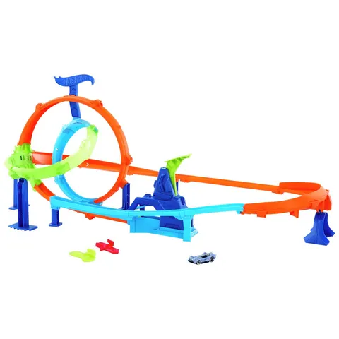 Hot Wheels Stunt Tracks Rapid Launch Cyclone Track Set – image 1
