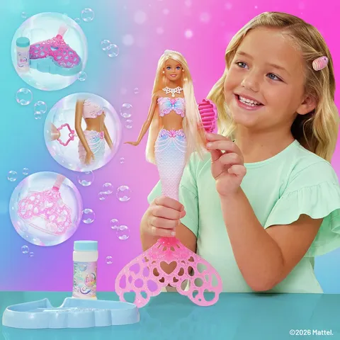 Barbie Bubble Sparkle Mermaid Doll & Accessories - 32cm – image 1