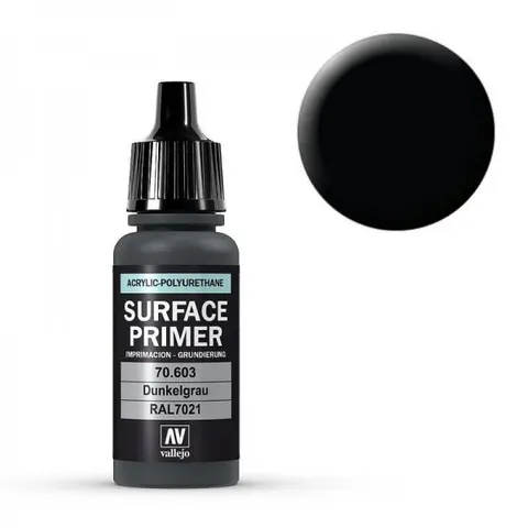 Vallejo Polyurethane - Primer German Panzer Grey (RAL 7021) 17ml – image 1