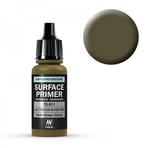 Vallejo Polyurethane - Primer Earth Green (Early) 17ml – image 1