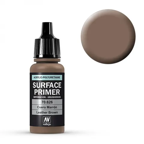 Vallejo Polyurethane - Primer Leather Brown 17ml – image 1